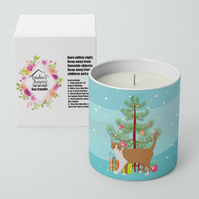 Pine/Christmas Tree Scented Jar Candle with Ceramic Holder