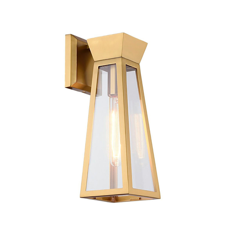 Lucian Armed Sconce, Brushed Brass