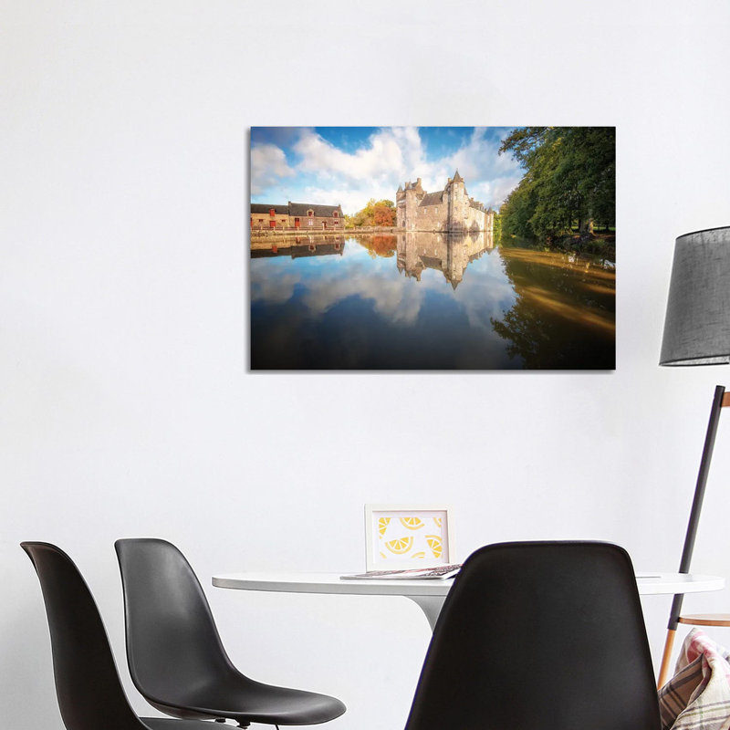 The Old Medieval Castle by Philippe Manguin - Wrapped Canvas Painting, 66.04cm H x 101.6cm W x 1.905cm D