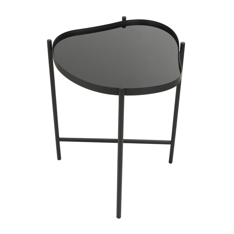 Table de bout à plateau en verre Plinio de 21,05 po de hauteur