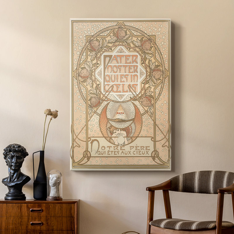 «Pater Noster», toile tendue par Alphonse Mucha, 24 po x 36 po