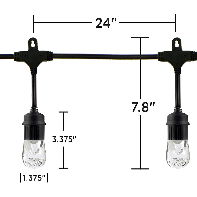 Classic Outdoor 18 - Bulb 36'' Plug-in LED String Light