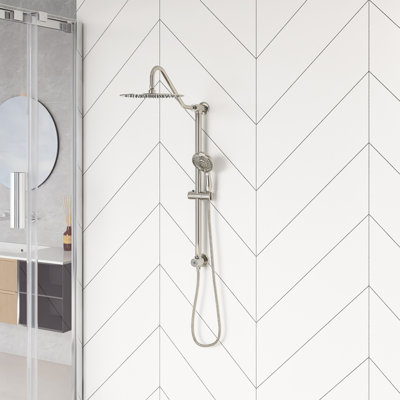 Shower Set - 10Inch Overhead Shower And Hand Shower, Round Shower Set, Dual Shower Heads