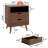 19.7" Nightstand With 2 Drawers & Open Shelf, Bedside Table With LED Lights & Outlets, End Table For Bedroom Or Living Room-140160563-136691655