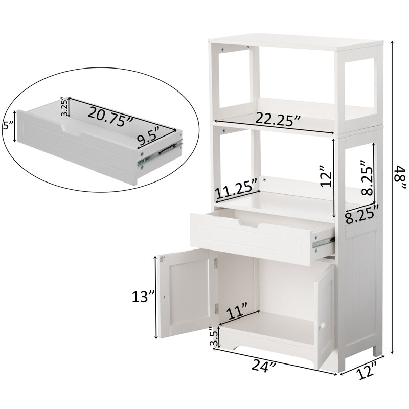 Aprilia Solid Wood Freestanding Bathroom Cabinet