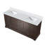 Meuble-lavabo double gris foncé de 72 po X P 22 po D, avec plateau en marbre de culture-117844066