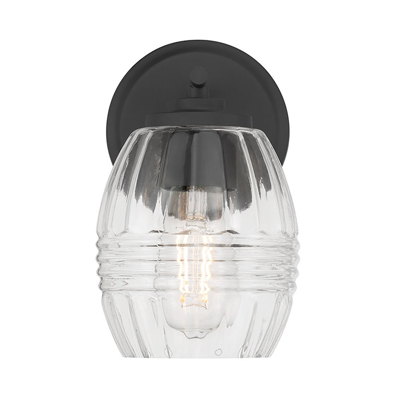 Miravelle 8.75" High 1-Light Wall Sconce, Black