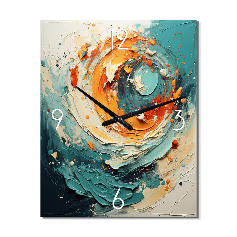 Horloge murale spirale abstraite en spirale, Grand