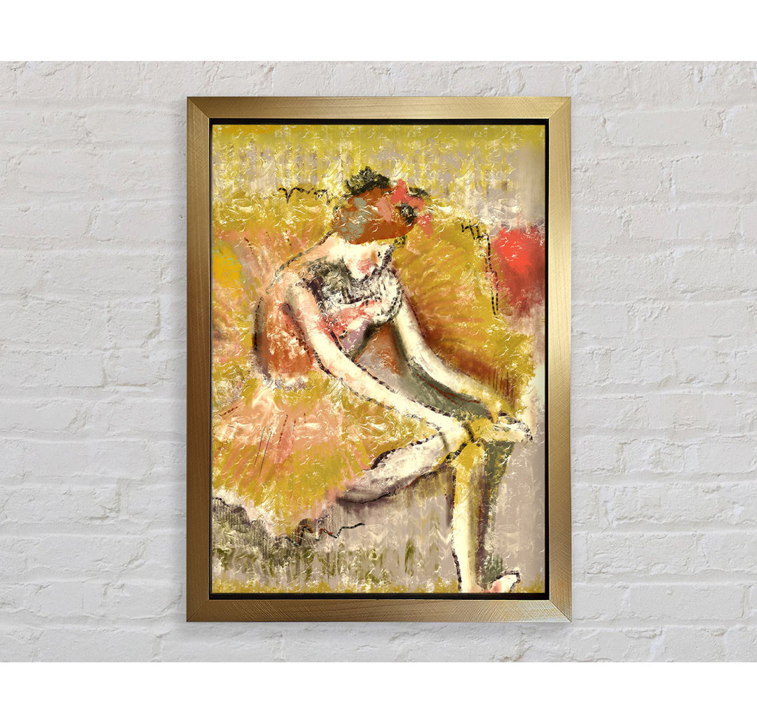 Goldene Ballerina 1 - Einzelner Bilderrahmen Kunstdrucke