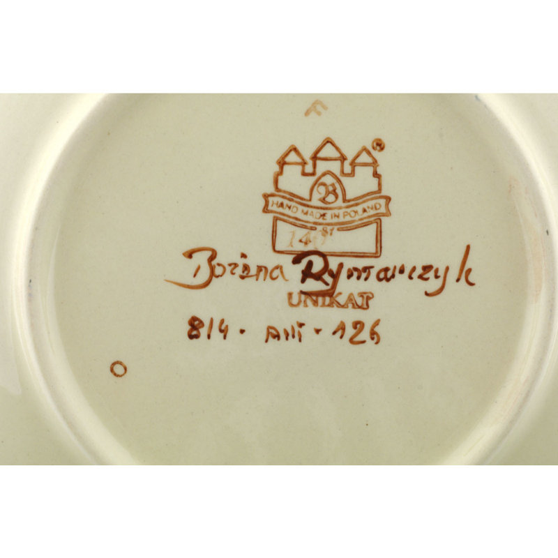 Lemon Poppies Polish Pottery 7" Plate