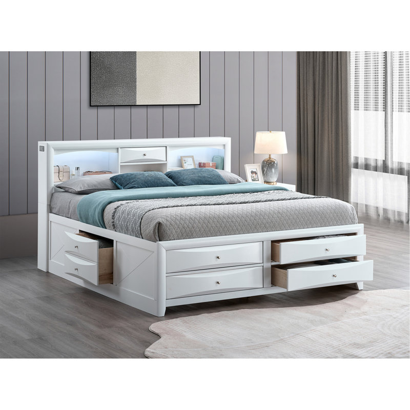 Marilla  Full Bed , White