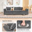  Canapé modulaire 112 po, canapé modulaire rembourré 3 places 112 po, gris-131403076
