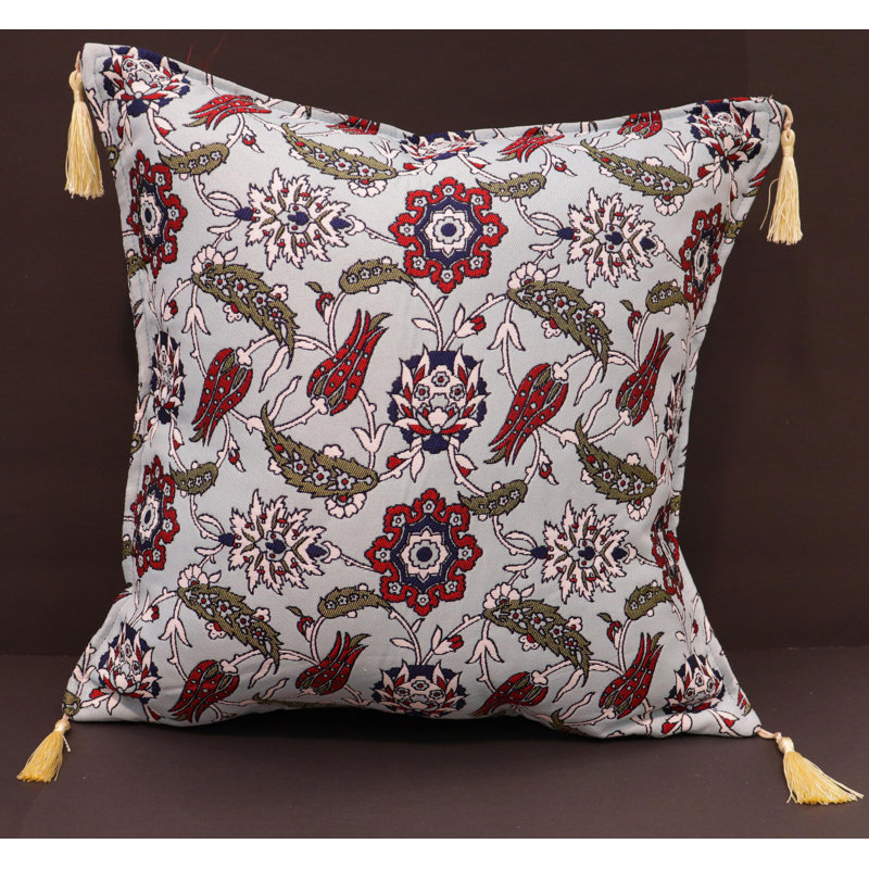 Southwestern Pillows Tassels Chenille Reversible Throw Pillow