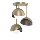 Brooklyn 3 - Light Double Shade Semi Flush Mount