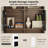74.6"H Modern Bookcase With Adjustable Shelves, Drawers & Doors – 5-Tier Wooden Floor Standing Display Cabinet For Living Room, Home Office
