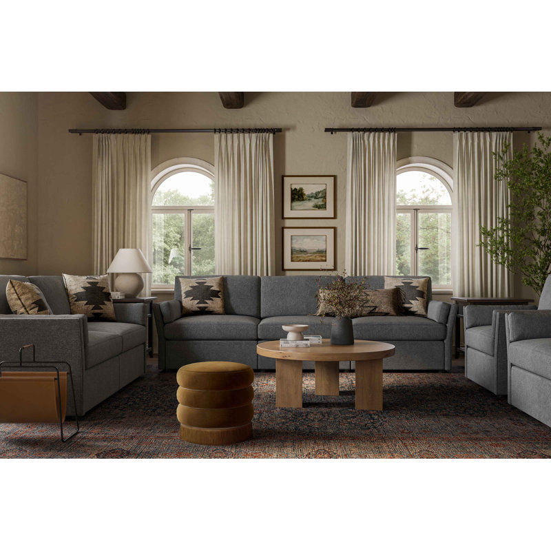 Grimsby 106" Upholstered Sofa, Gris