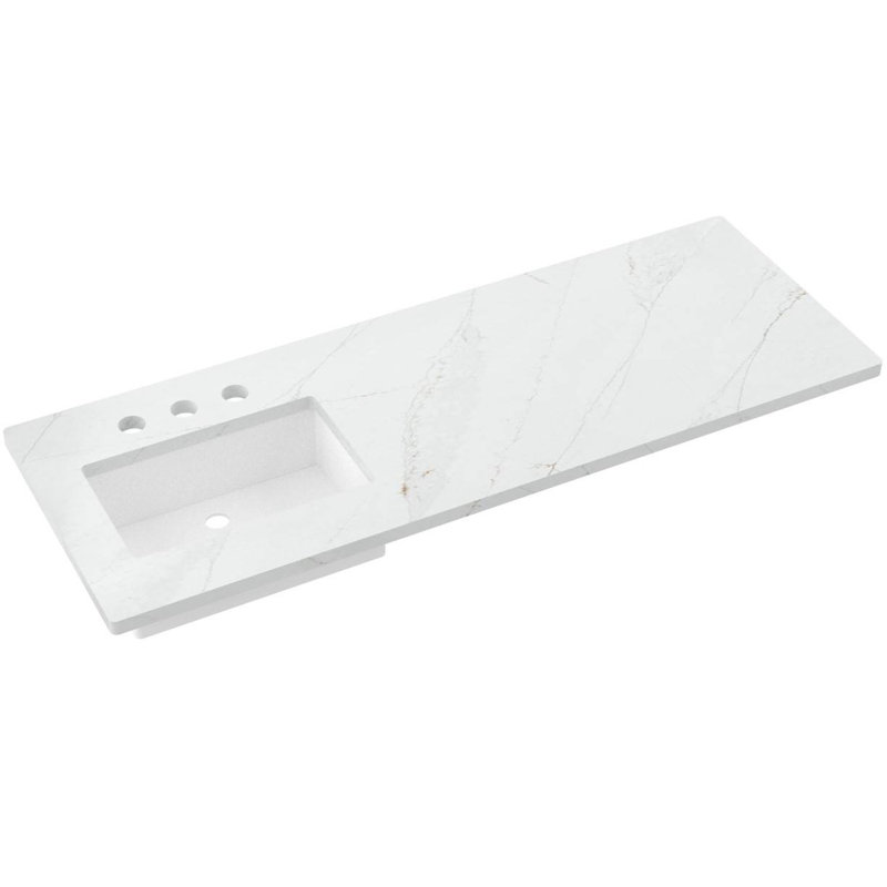 Gilded Single Left/Right Bath Floating Vanity, Gray Weathered, 60"