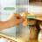 Small Bamboo Kitchen Cabinet, 3-Tier Sliding Door Pantry Sideboard with Adjustable Shelf-1985434292
