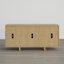 Buffet de coin moderne à 4 portes avec charnières à fermeture en douceur et tablettes réglables Hythe-1064510165