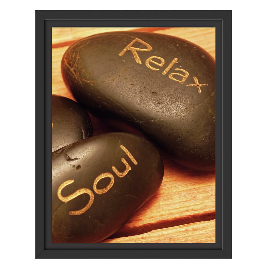 Gerahmtes Wandbild Wellness Body Soul Relax