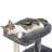 34-Inch Multilevel Plush Double Condos Cat Tree