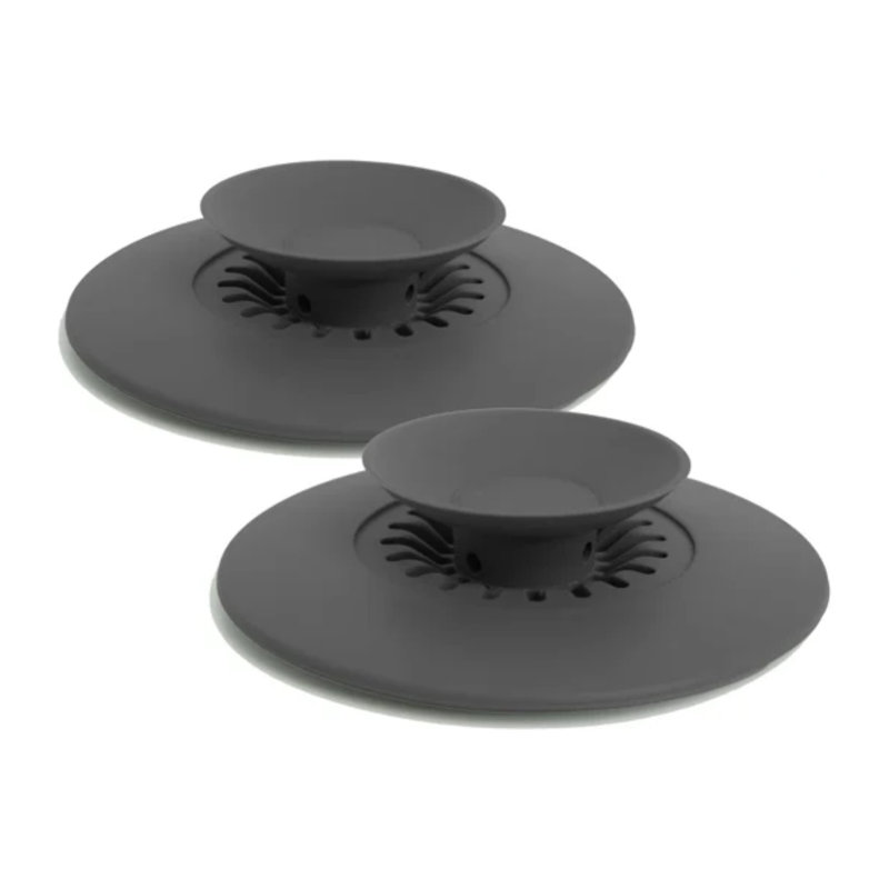 Bouchon de baignoire en silicone et crépine d'évier de cuisine - Paquet de 2