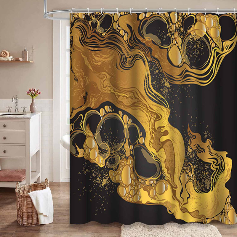 Rideau de douche Marble Bubbles, L 72 po x l 84 po