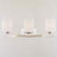 Yostina 3 Light Polished Nickel Transitional Bathroom Vanity Fixture White Glass