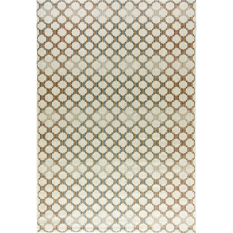 Tapis crème à motif géométrique Garth, Rectangle 6 pi 7 po x 9 pi 6 po
