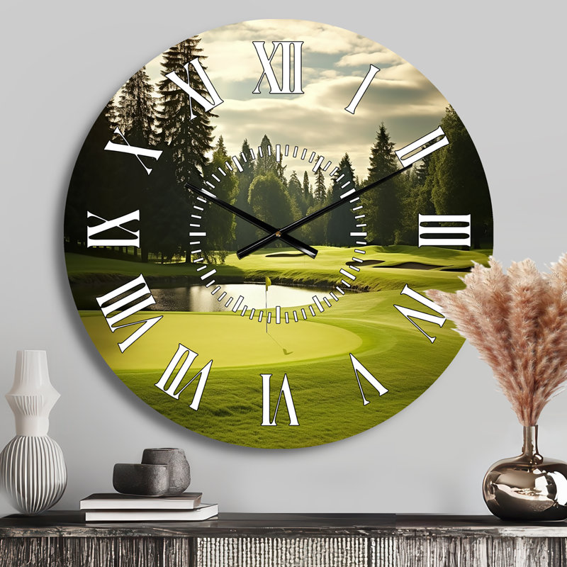Horloge murale Golf Fairway Serenity - Sports, Médium