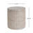 Indoor/outdoor Lightweight Concrete Side Table - Travertine Finish, Cylinder Structure, 15.75"×18.75"h