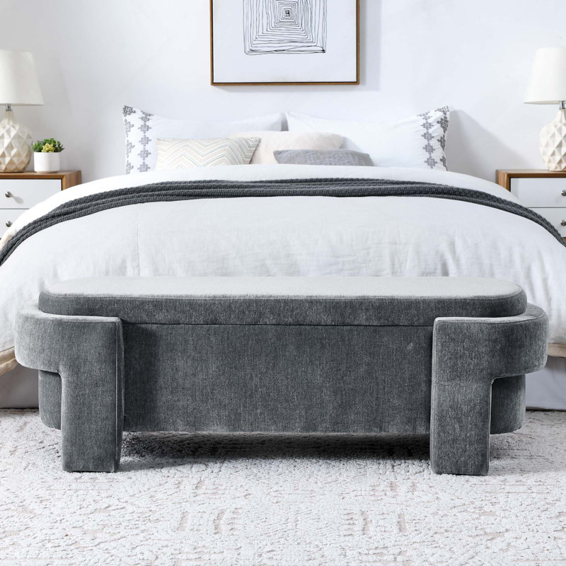 Banc rembourré avec grand espace de rangement pour le salon, le vestibule et la chambre à coucher