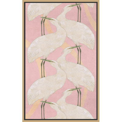 " Crane Dance Two Step " by Artly Painting Print
