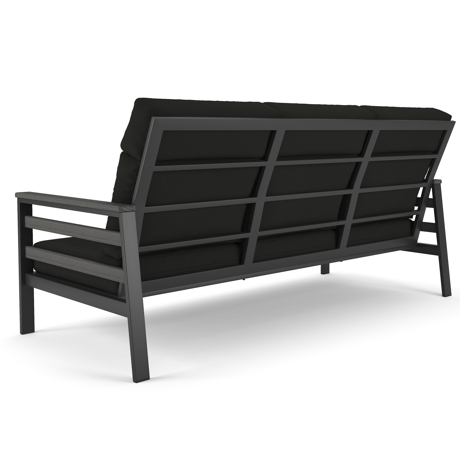Townsend 80" Sunbrella® Patio Sofa, Canvas Black, Gray