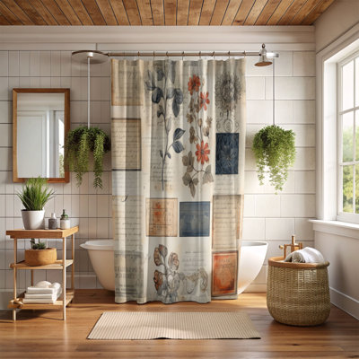 Plantes séchées - Rideau de douche Premium