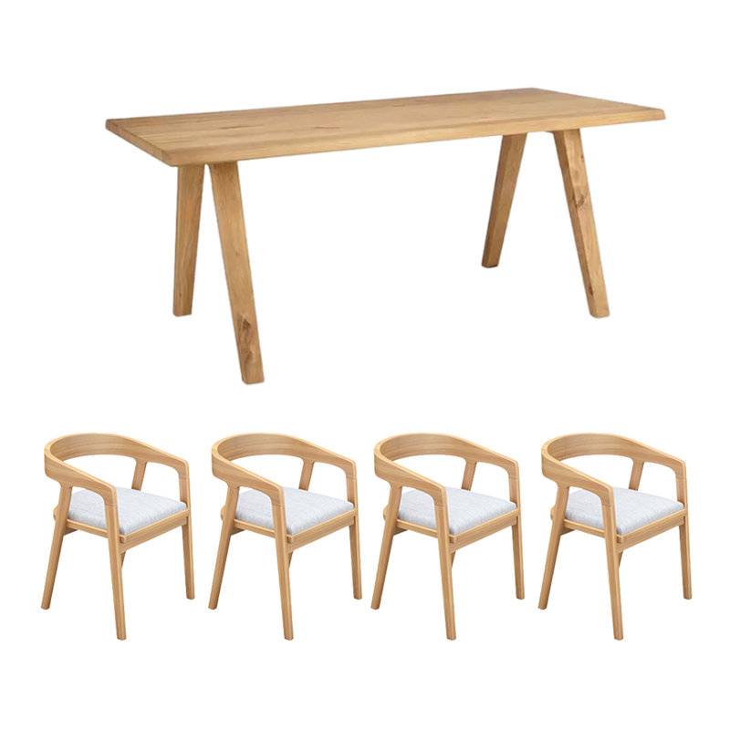 Rectangular Dining Set, H 29,53 po x L 70,87 po x l 31,5 po