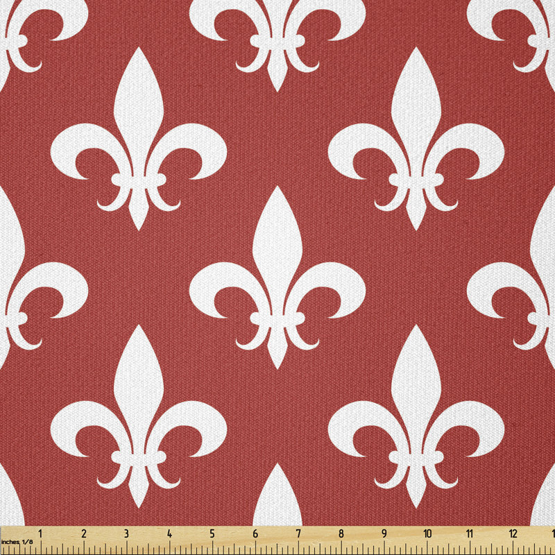 Deyra Heraldic Curved Leaves and Bud Multi-Purpose Fabric