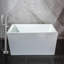 47'' x 27.5'' Freestanding Soaking Acrylic Bathtub