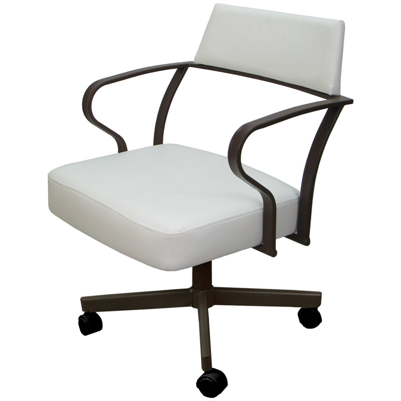 Chaise pivotante en métal Itzuri, Brun, Blanc