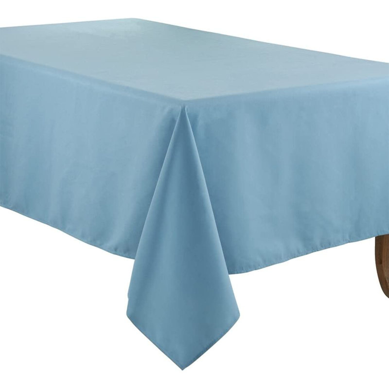 Daisylynn Rectangular Polyester Tablecloth, Aqua, 84" L x 65" W