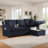 81'5" Convertible Sleeper Sectional Sofa With Pull-Out Bed with USB and Side Pockets-467596959