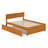 Orlando Solid Wood Platform Bed with Footboard & Twin Trundle-96140347