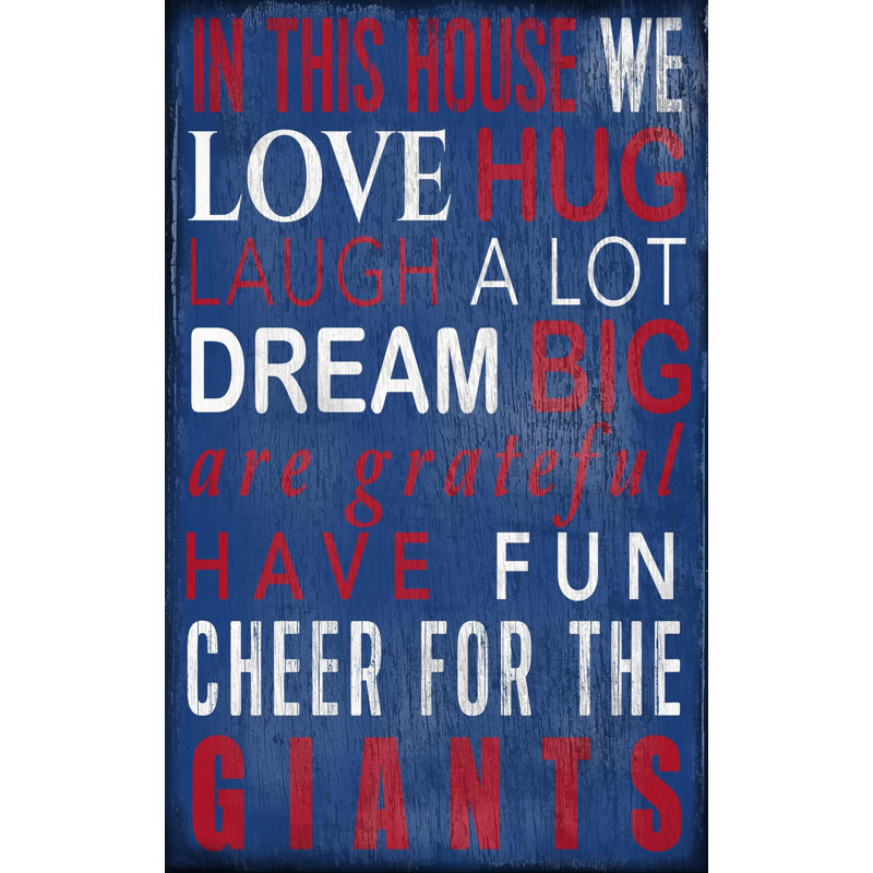 Décoration murale dans ce panneau maison NFL, Giants de New York