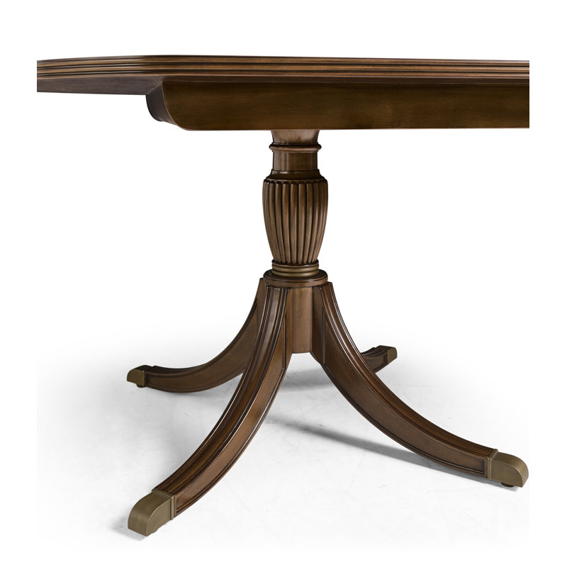Traditional 12 Foot Double Pedestal Mahogany Dining Table For Seating 14 People