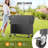 Matte Grey Patio Rolling Cooler With Side Table Boards And Cupboard Function