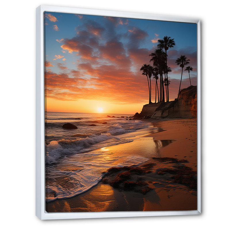 «Girdler California Landscape», reproduction, 40" H x 30" W, Cadre flottant blanc