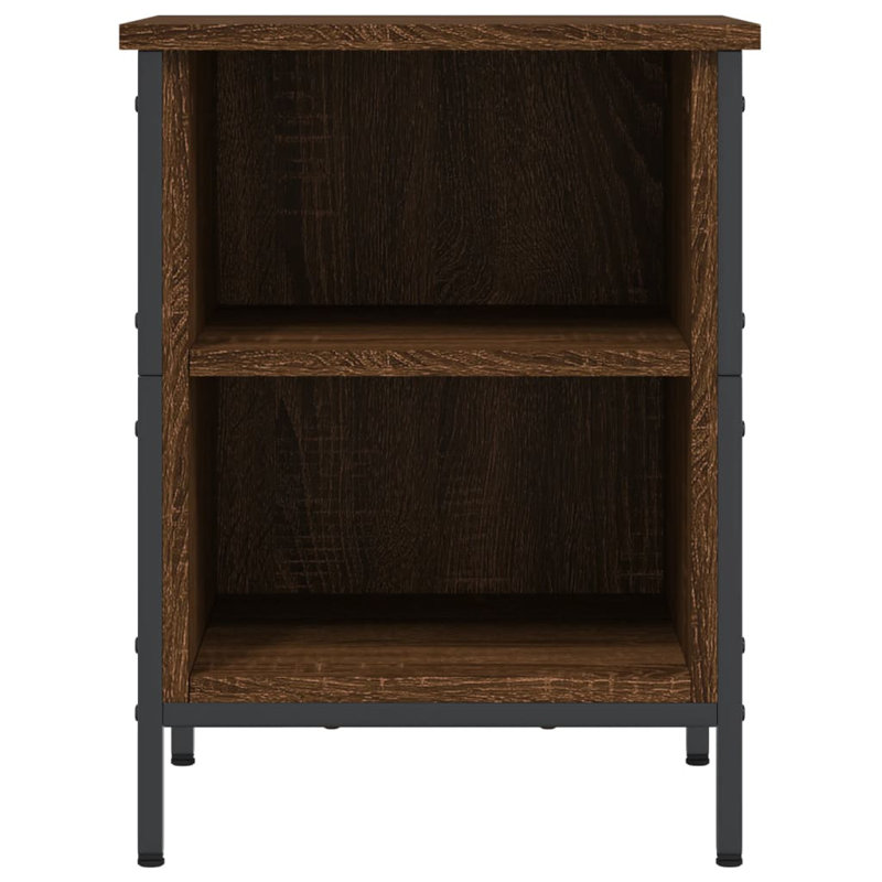 2 Pair Shoe Storage Cabinet, Brown Oak