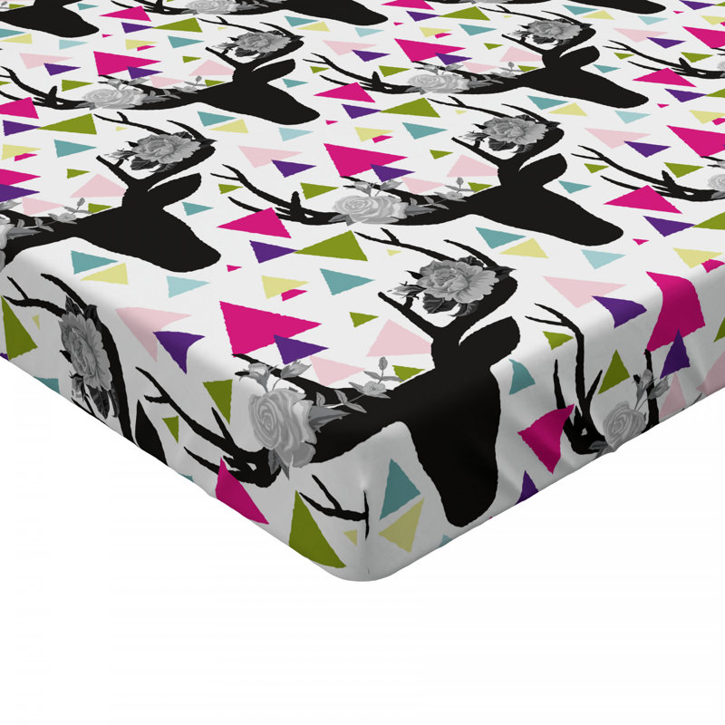 Microfiber Geometric Fitted Sheet, Twin XL Fitted Sheet