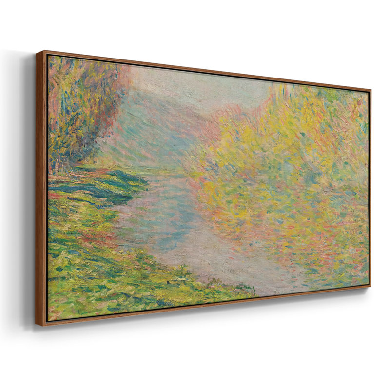 Série paysage - MCXLII - Toile tendue avec châssis, prête à accrocher, H 17 po x l 33 po, Noyer