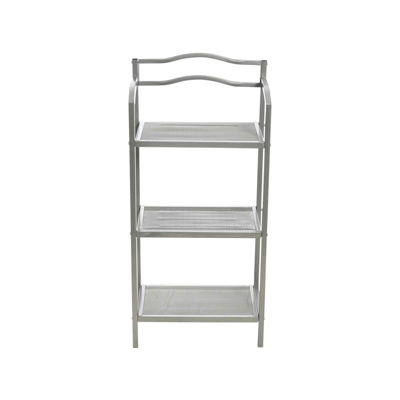 3-Tier Metal Bathroom Storage Shelf, Silver